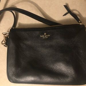 Black leather cross body